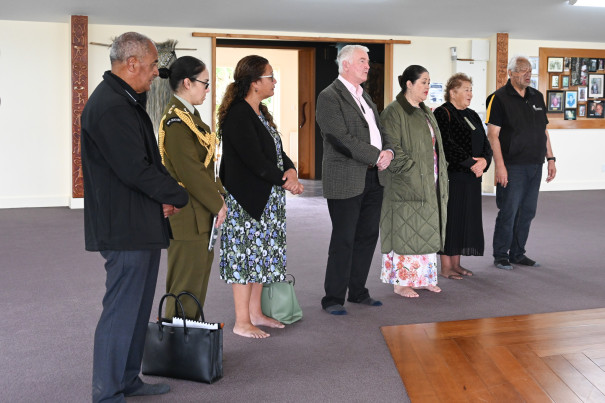 The official party at Kopinga Marae