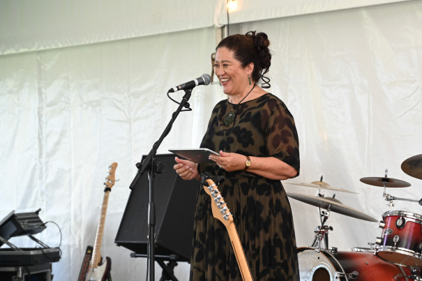 Dame Cindy speaking to the Iwi Chairs Forum 2026