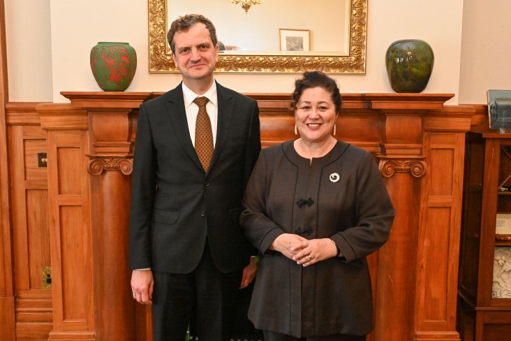 His Excellency Mr Grzegorz Kowal, the departing Ambassador of the Republic of Poland, and Dame Cindy
