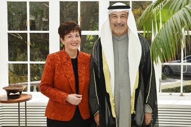HE The Rt Hon Dame Patsy Reddy, GNZM, QSO, Governor-General of New Zealand, and HE Mr Ahmad Salem Alwehaib, The Ambassador of the State of Kuwait.