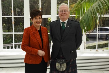 HE The Rt Hon Dame Patsy Reddy, GNZM, QSO, Governor-General of New Zealand and HE Mr Bernard Savage, The Ambassador of the Delegation of the European Union.