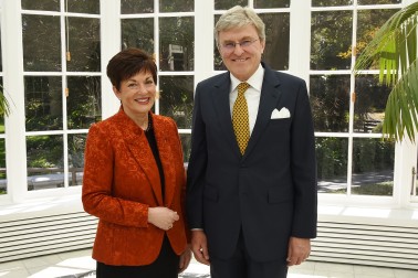 The Governor-General, The Rt Hon Dame Patsy Reddy, GNZM, QSO and HE Dr Bernhard Zimburg, The Ambassador of the Republic of Austria.