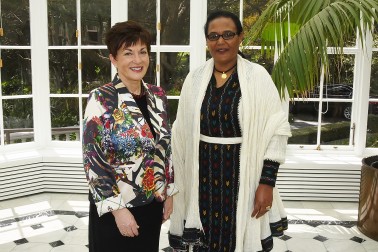 HE The Rt Hon Dame Patsy Reddy and HE Mrs Tirfu Kidanemariam Gebrehiwet, The Ambassador of the Republic of Ethiopia.