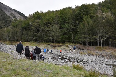 Visitors exploring the Mt Terako covenanted land.