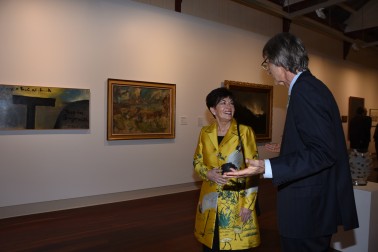 The Governor-General, The Rt Hon Dame Patsy Reddy with Craig Potton, Chair of the Suter Gallery Trust Board.
