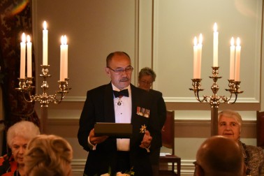 Sir Jerry Mateparae speaks at the Queen's 90th Birthday Dinner.