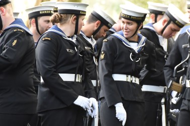 Image of members of the NZDF before the march-on