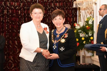 An image of Mrs Linda Webb, MZNM of Christchurch, for services to music education