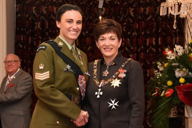 an image of Staff Sergeant Tina Grant, DSD for services to the New Zealand Defence Force
