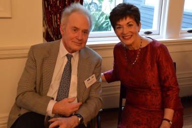 Image of Dame Patsy and reception guest, John Nankervis
