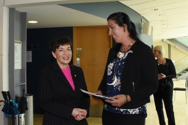 an image of Dame Patsy with Season-Mary Downs, the facilitator of the Q and A