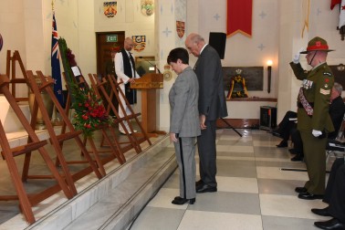 an image of wreathlaying in the Hall of Memories
