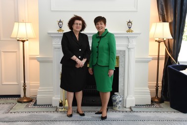 Image of Dame Patsy and the High Commissioner of Cyprus, HE Mrs Martha Mavrommati