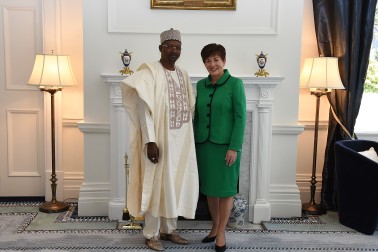 Dame Patsy with HE Mr Bello Kazaure Husseini, High Commissioner of Nigeria 