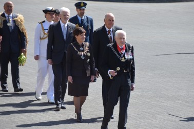 an image of Dame Patsy and Sir David arriving at Parliament