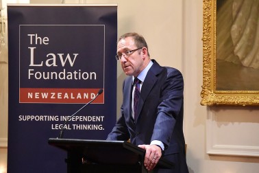 Image of Minister of Justice, Andrew Little speaking