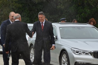 Image of The Ambassador of Ecuador,  His Excellency Mr Juan Rodrigo Salazar Sancisi arriving at Government House