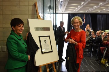 Image of Dame Patsy Reddy and Dame Quentin Bryce inaugurating the Annabelle Rankin Room