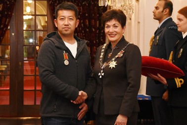 Image of Dame Patsy with Nan Xia