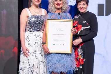an image of Dame Patsy with Precorqtion Rawiri and inductee Dame Trelise Cooper