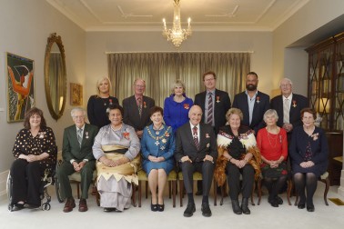 an image of A group photo with Dame Patsy and Sir David