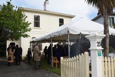 Image of the tent at the Katherine Mansfield House and Garden
