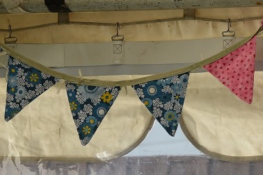 Image of bunting in the tent