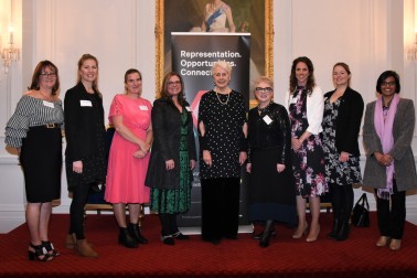 an image of Dame Silvia Cartwright and WIN branch chairs
