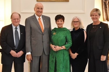 Image of Dame Patsy and Sir David with Bill Sheat, Annabelle Sheehan and Kerry Prendergast