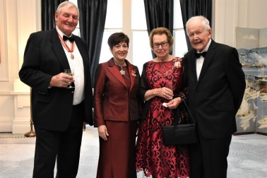 an image of Sir Brian Lochore, ONZ, Dame Patsy, Dame Margaret Bazley, ONZ and Dr John Hall