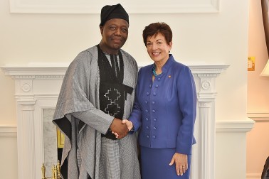 an image of HE Mr Makarimi Abissola Adechoubou and Dame Patsy Reddy