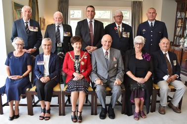 Image of MID recipients and representatives with Dame Patsy and Sir David