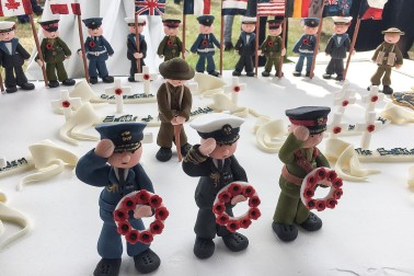 Image of the specially decorated cake at the veteran's lunch