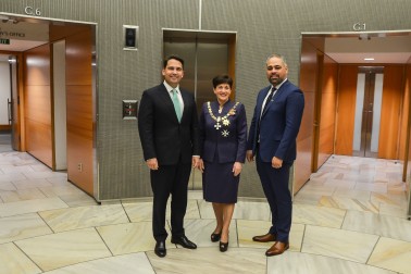 Image of With Leader of the Opposition, Hon Simon Bridges and Minster for Youth, Hon Peeni Henare