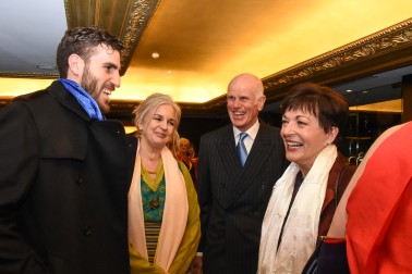 Dame Patsy with Peter Hillary, his wife Yvonne, and son George