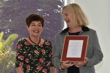Dame Patsy with the Principal of Auckland Girls Grammar, Ngaire Ashmore