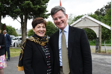 Dame Patsy and the Hon Christopher Finlayson, who also spoke at the wananga