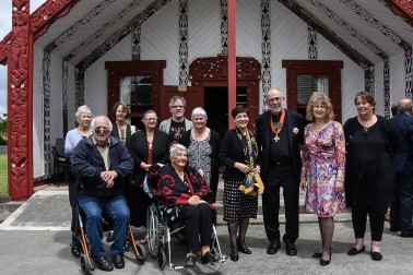 Dame Patsy with Sir Kim Workman's extended whanau
