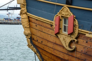 Image of decorative details on the 'Endeavour'