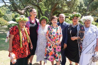 Image of Dame Patsy, Hon Carmel Sepuloni, Hon Aupito William Sio and the Pacifica Mamas