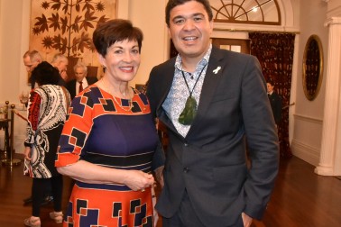 Governor-General of New Zealand Dame Patsy Reddy and DCM Kaimahi Neavin Broughton 