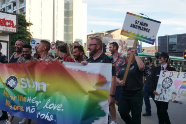 Members of St John in the Wellington International Pride Parade