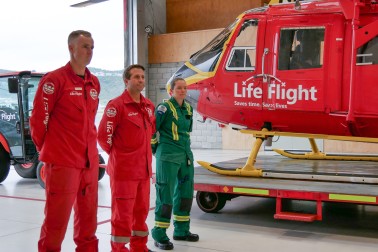 Life flight crew and paramedics