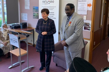 Image of Dame Patsy and Centre Chair Ahmed Tani