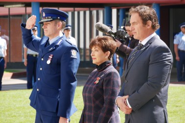 Police Commissioner Andrew Coster, Dame Patsy and Hon Stuart Nash