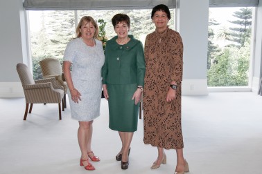 Image of Dame Patsy with Global Women Chair Anna Stove and CEO Agnes Naera