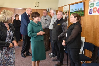 Dame Patsy and Sir David meeting members of the Community Networking Trust