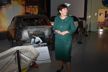 Dame Patsy and a mini used during the re-make of Goodbye Pork Pie