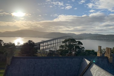 Image of a view from the tower at Government House in Hobart