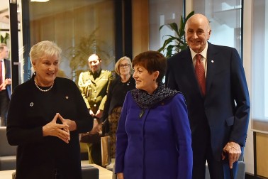 Image of Dame Patsy with Dame Annette King at the New Zealand High Commission in Canberra